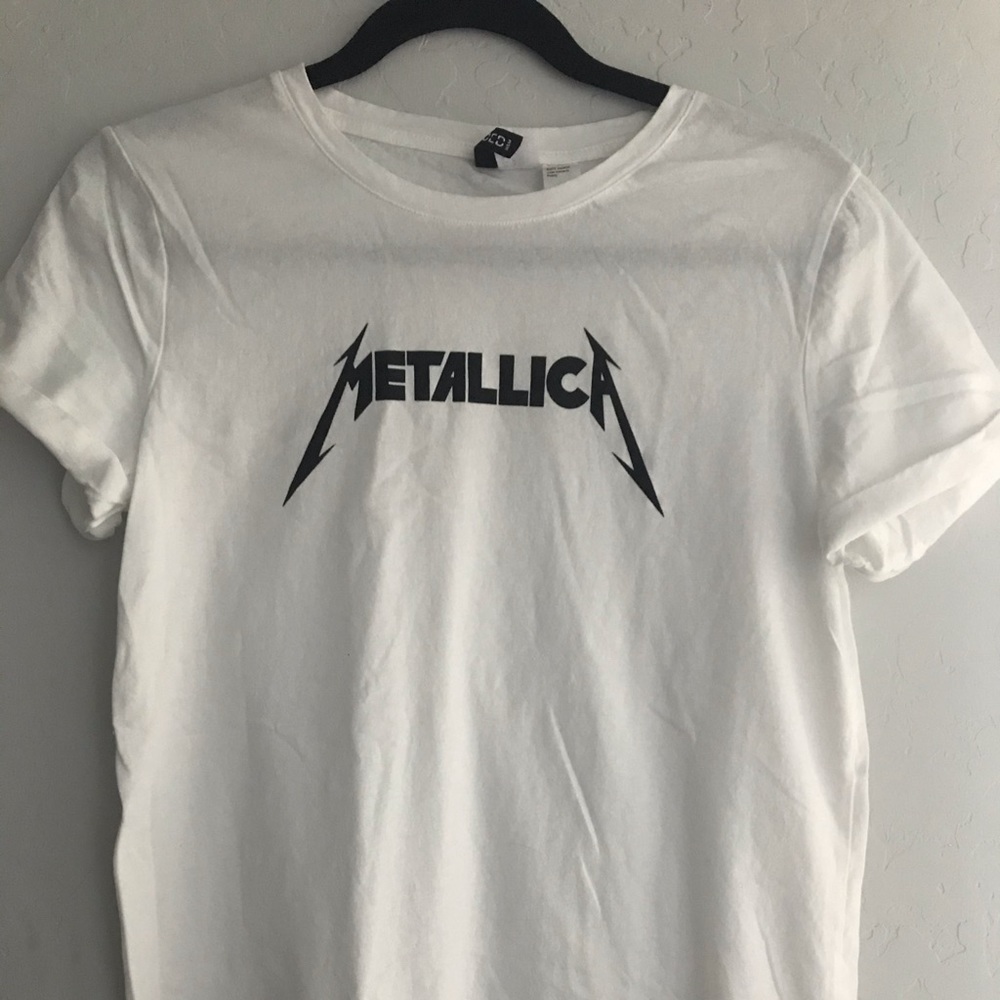 White Metallica Tee